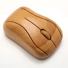 2.4Ghz pc custom bamboo wood computer usb wireless bamboo mouse