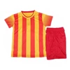 Custom reversible yellow and red blank soccer jersey made in china