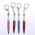 colorful mini keychain twist ball pen crystal lady gift metal pen
