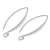 13.5*30*0.9mm Customized Brand Logo 925 Sterling Silver flatten wire "v" shape earring hook