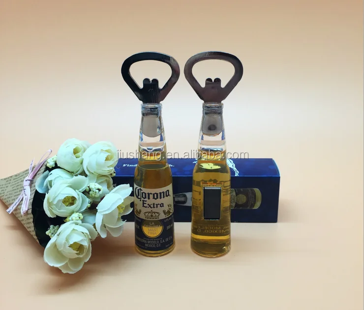 magnetic acrylic beer shape bottle opener for promotional gifts