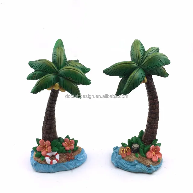 mini coconut tree bench style fairy garden crafts