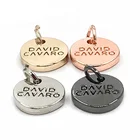 Nickle Free Zinc Alloy Jewelry Round Custom Logo Metal Charms