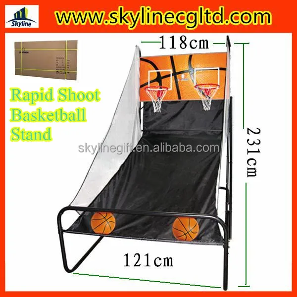 rapid shoot basketball stand with 2 hoops