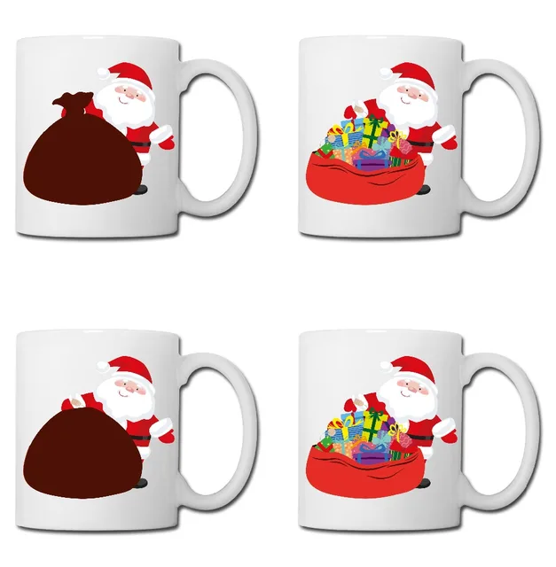 promotional gift hot color changing bulk christmas mugs