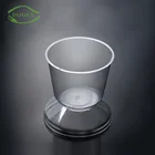 Hot sale 5oz clear transparent disposable ps plastic dessert cup with lid