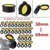 30-69MM Transparent Yellow RifleScope Lens Cover Flip Up Quick Spring Protection Cap Objective Lens for Hunting Airsoft 37-0073