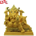 Ganesha Sitting on Elephant - Large Ganesh statue - Resin Ganesha Hindu God Figure