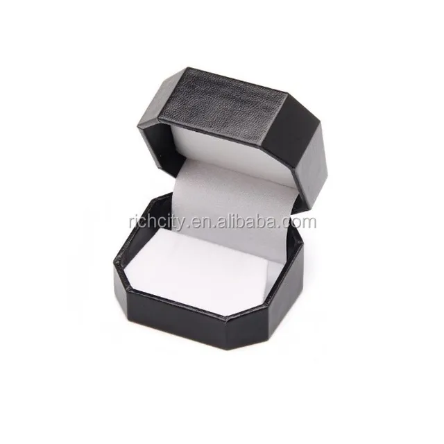 Octaganol Design Earring/ Pendant Plastic Gift Box with Black Leatherette Wrapped. (G7 EP-4)