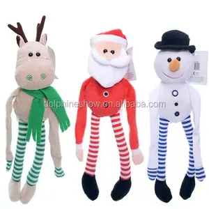 gift santa claus snowman and reindeer plush toys doll for kids
