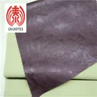 Wine Red Printed PU Synthetic Leather Embossed 0.55mm For Bags Hydrolysis Resistance