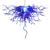 Europe Style Blown Fancy Blue Murano Glass LED Christmas Decorative Chandelier Light for Home Decor