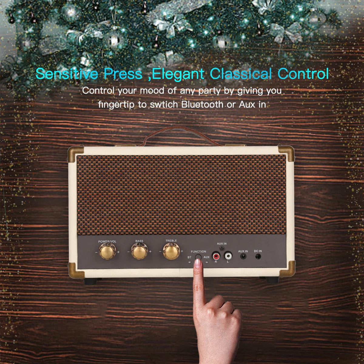 Wireless BT V4.0 Portable Stereo Suitcase Retro Speaker with HD Sound and Bass Aux in Tremble Portable Wireless Speaker - ANKUX.COM
