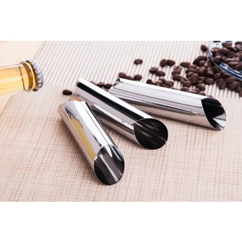 12Pcs/lot Cannoli Forms Dessert Pastry Cream Molds Stainless Steel DIY Baking Cake Kitchen Mold Tool