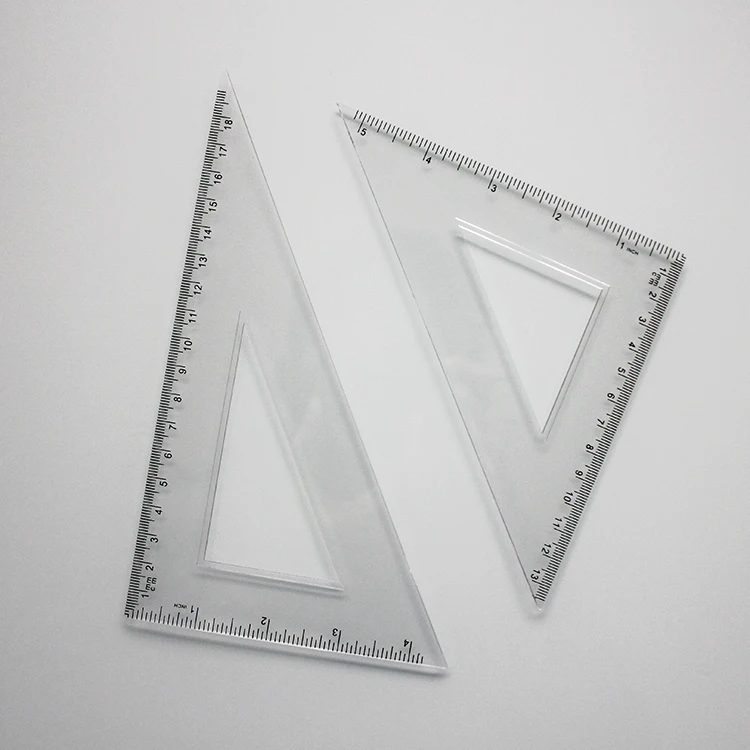 30cm Plastic Geometry Geometric Ruler Set