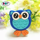 Wholesale 3D Cute Cartoon Owl Animal Logo Soft Rubber PVC Silicon Fridge Magnets for Kids Gifts