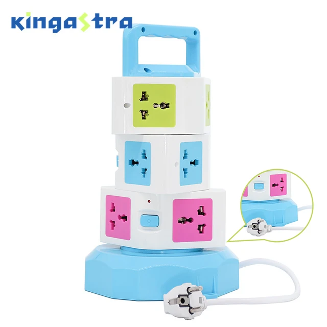 multiple power strip 220v appliance surge protector 15 amp socket