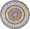 Natural marble 3D polished hotel lobby tile round mosaic medallion floor patterns