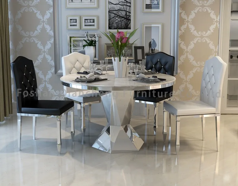 Modern Marble Round Dining Table With Rotating Centre Buy Round