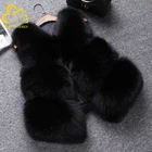 Women Winter Warm Fashion Fur Pelt Vest,Fur Waistcoat,Faux Fox Fur Gilet