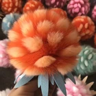 harm Keychain Genuine Handbag Fox Real Fur Ball bag Bugs Pom Pom