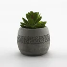 Mini plastic artificial plant planter plant cement tree trunks in planters for home or office decoration