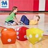 Children's plastic inflatable white dice toys for outside game