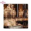 Crystal long tube transparent aesthetic lamp holder wedding centerpieces
