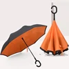 6 Color 8 Bone Creative Double - Layer Reverse Umbrella Straight Pole Car Advertising Umbrella Wind Resistant sunscreen Umbrella