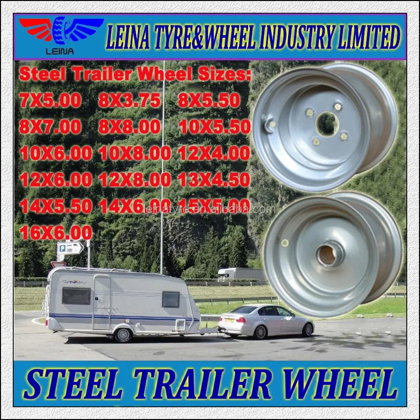 High quality steel trailer wheel 13x4.5 14x5.5 12x4.0