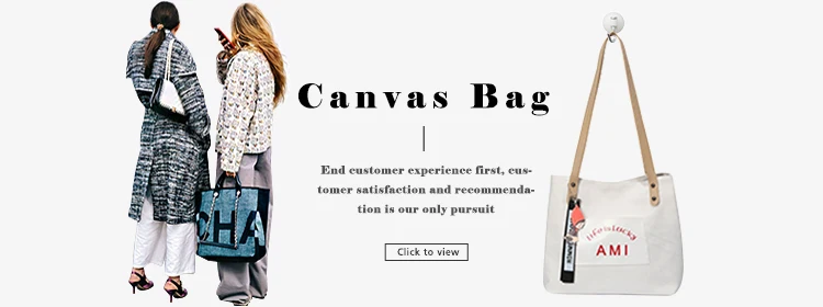 Wholesale reusable long strap women canvas cotton shoulder shopping tote bag