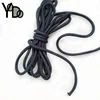 YRD02 Dense quality round 6mm black Leisure pants string cord shoelace cord