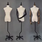 Omni-directional wheel adjustable female fabric cover mannequins