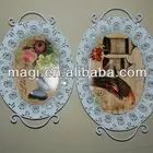 Antique Decorative Wrought Iron Serving Tray