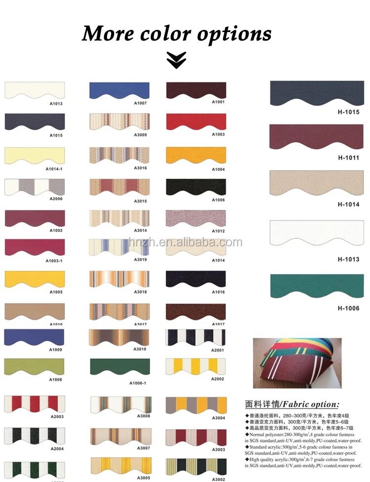 Factory wholesale cheap Water-Proof retractable awnings