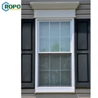 CE UPVC Impact Lift Up Slide Single Hung Window With Colonial Bars