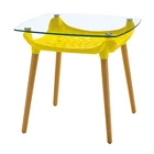 Hot sell 10mm clear tempered glass top dining table