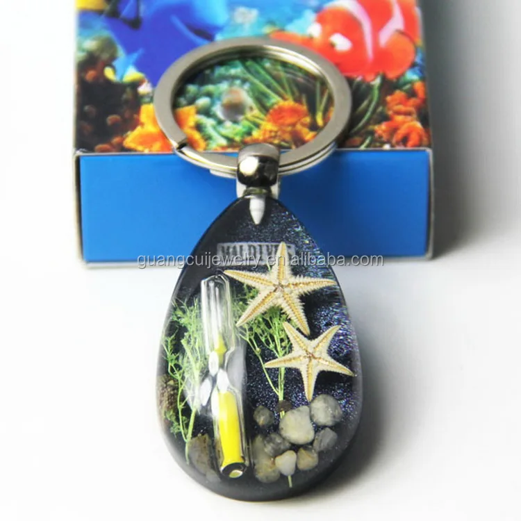 maldives tour souvenir 3d polyresin amber sea animal crab key