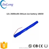 2600mAh 12 v lithium ion battery 18650 long strip LED lamp tube lithium ion battery pack