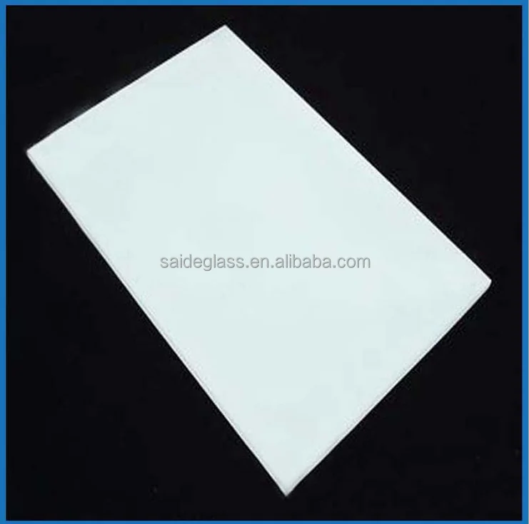 tempered white painted glass / glass white board for message