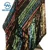 Textile Net Rainbow Wholesale New Design 2019 Small Stripe Colorful Sequin Fabric