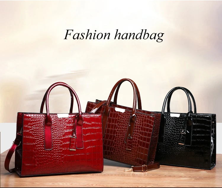 trending alligator grain pu leather bag handbags