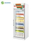 Convenience store beverage cooler single Glass Door Refrigerator And Freezer red bull soft drink display fridge