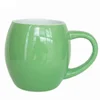 American style green ball shape custom glazing stoneware mug W0448