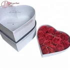 Wedding luxury Heart Shape ribbon pvc window Paper packaging box gift Flower Box