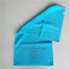 Gift Towel 100% Cotton Custom Gift Embroidery Logo Hand Gym Black Towel In Laiwu Factory