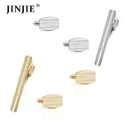 Stripes Square Copper Alloy Jewelry Cufflink Tie Clip Set Online