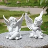 Resin Pure white baby small angel figurine