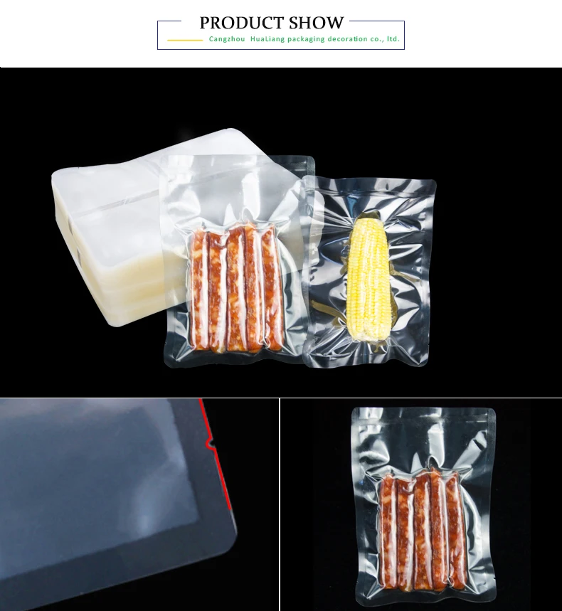 Vacuum High Temperature Food Packing Bag Thick Plastic Cooking Boil In