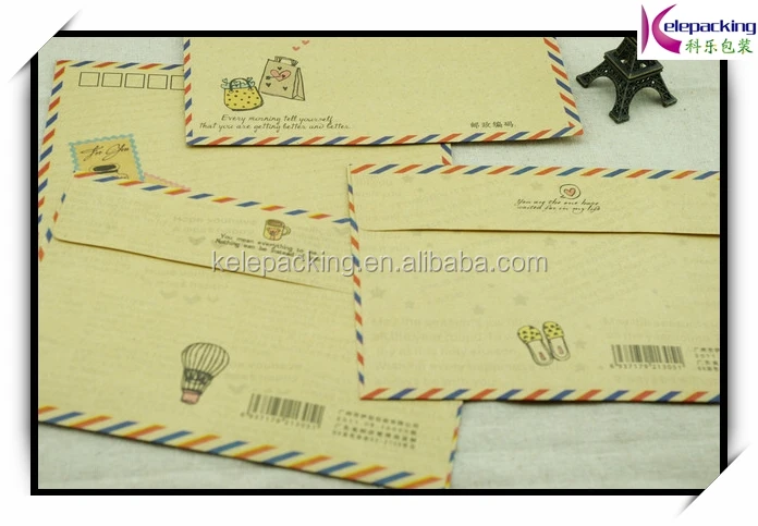 cheap colorful kraft paper postcard envelope printing